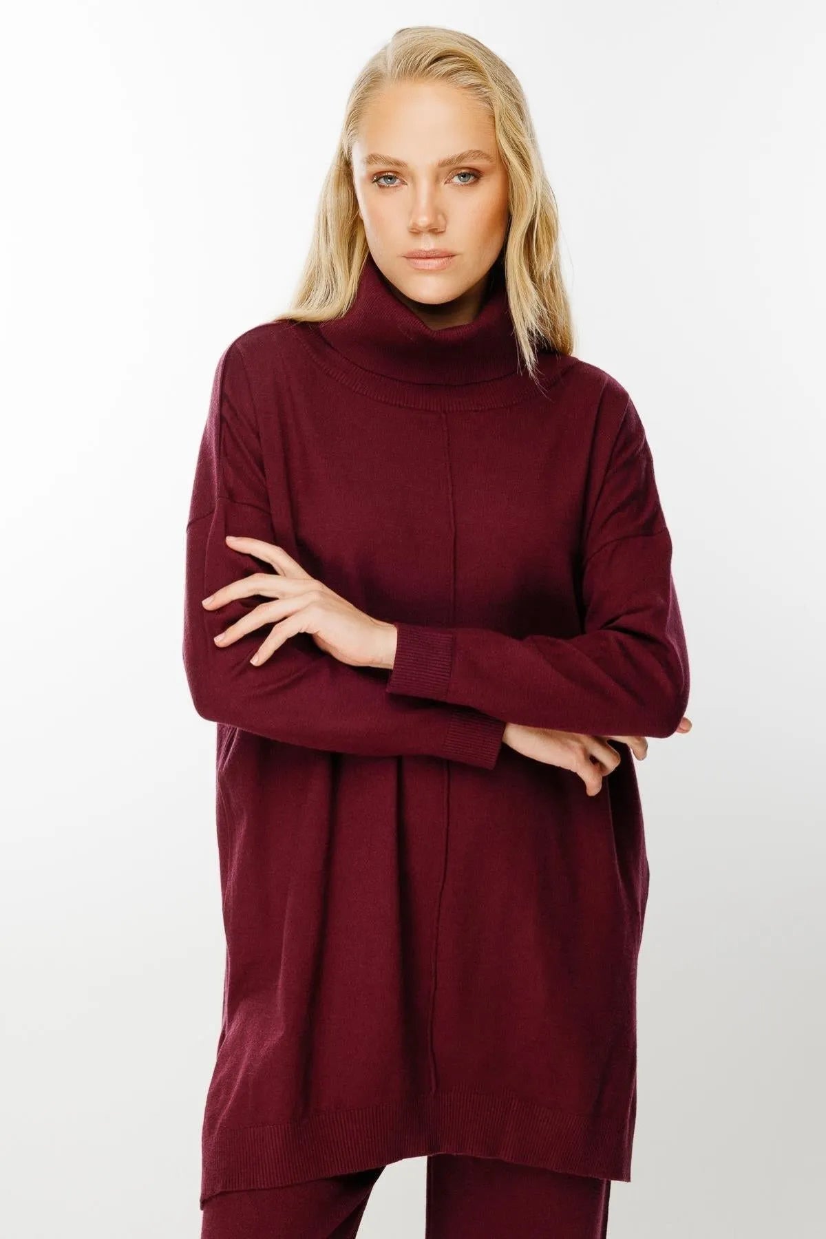 Turtleneck Knitwear Set