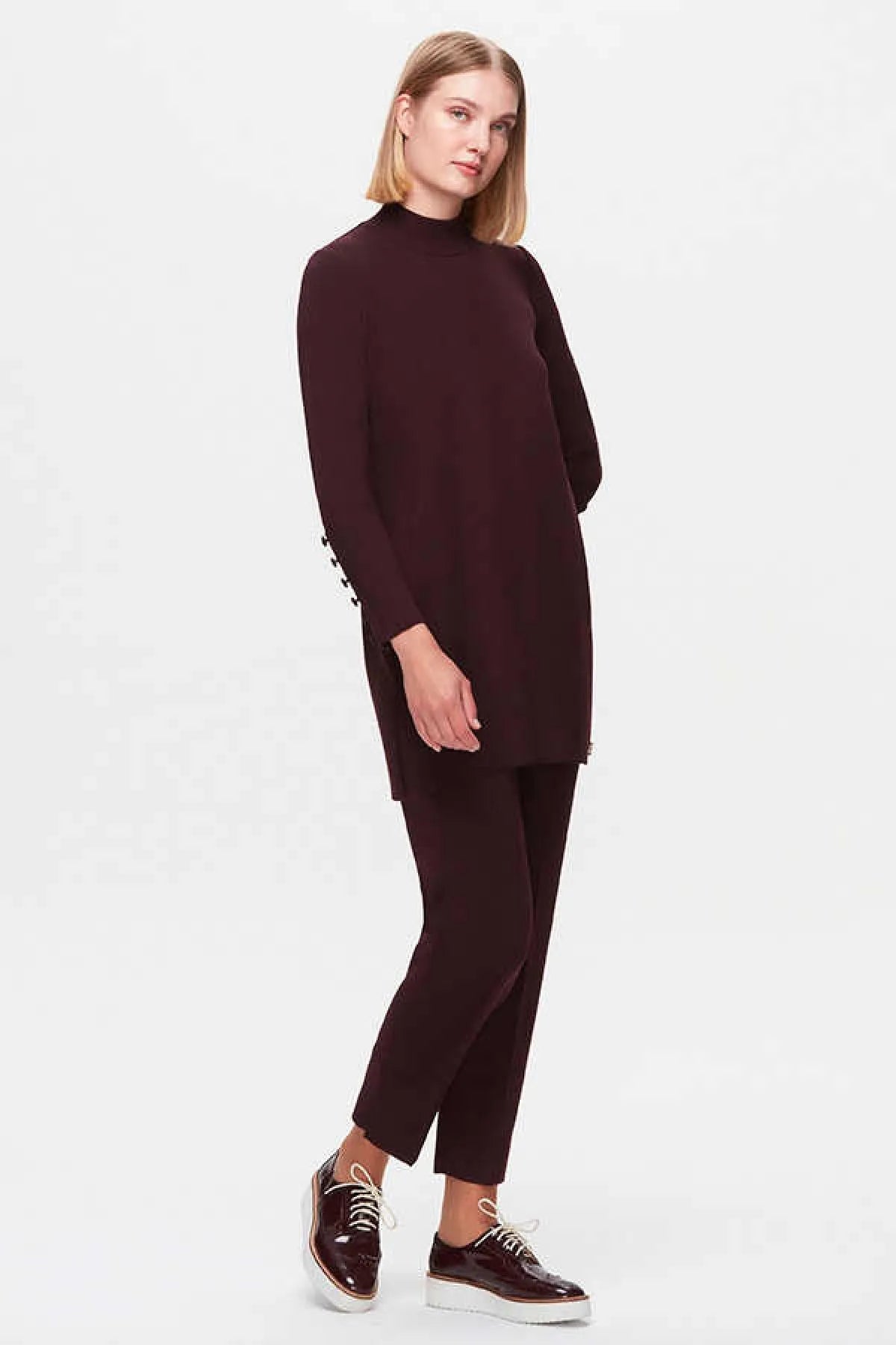 Long Sleeve Basic Knit Tunic 