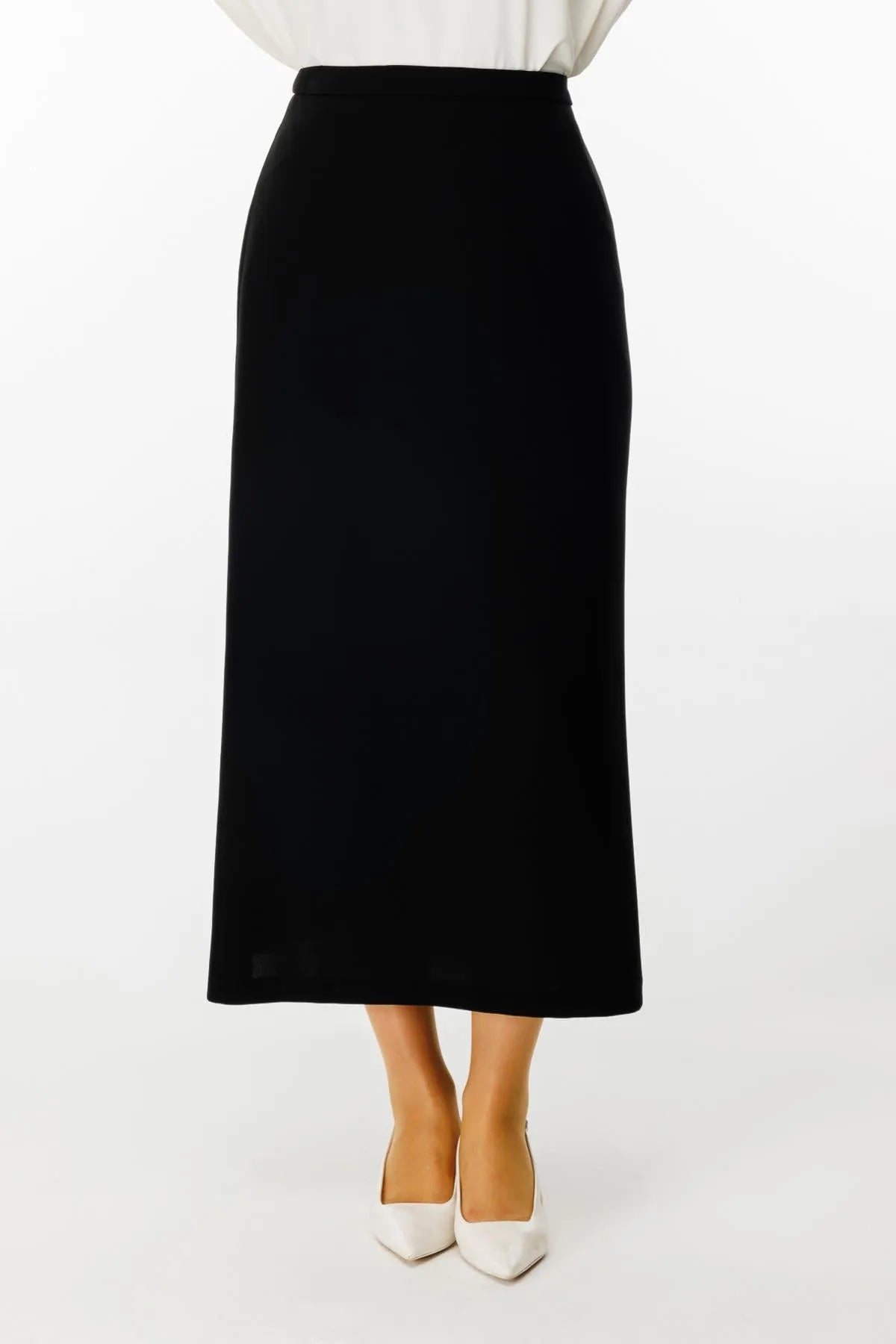 Maxi Length Crepe Classic Plus Size Skirt