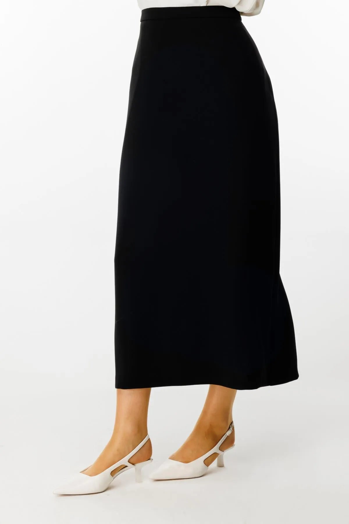 Maxi Length Crepe Classic Plus Size Skirt