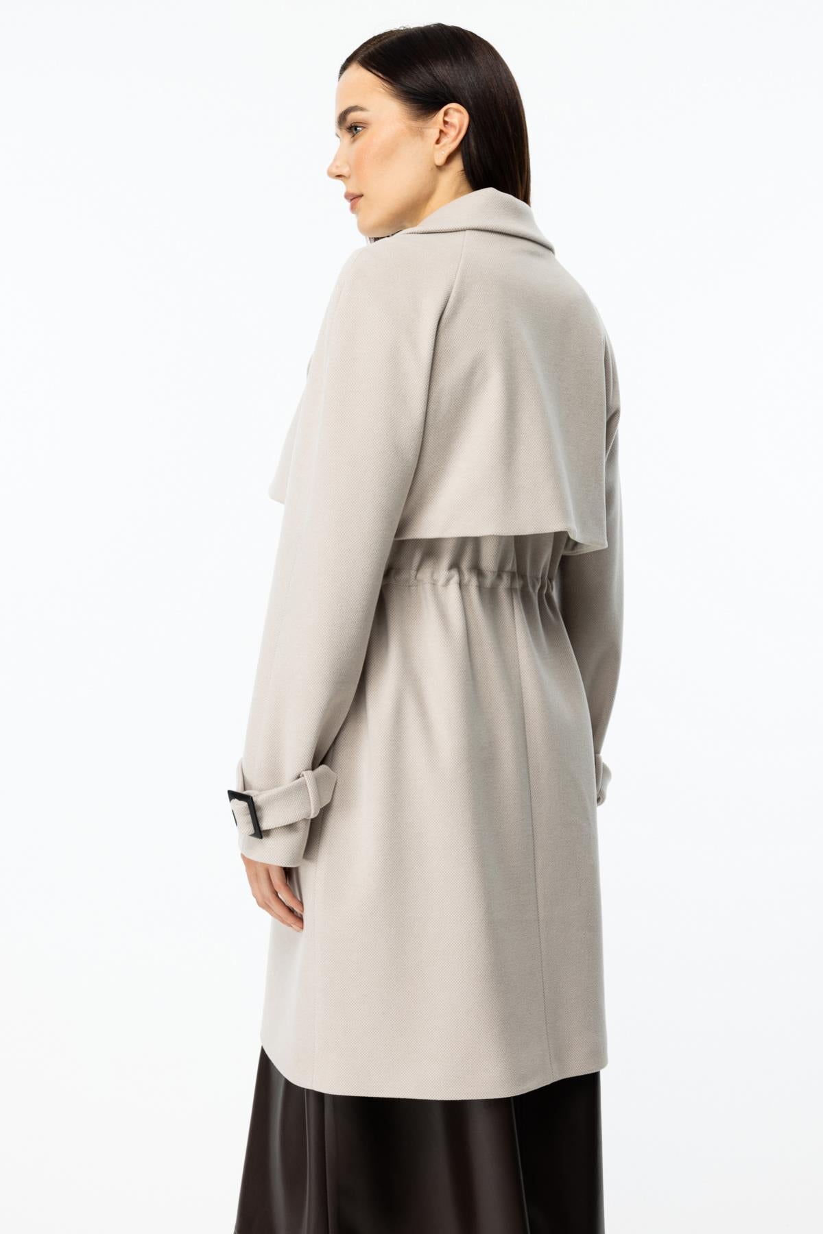 Four-Button Belted Coat