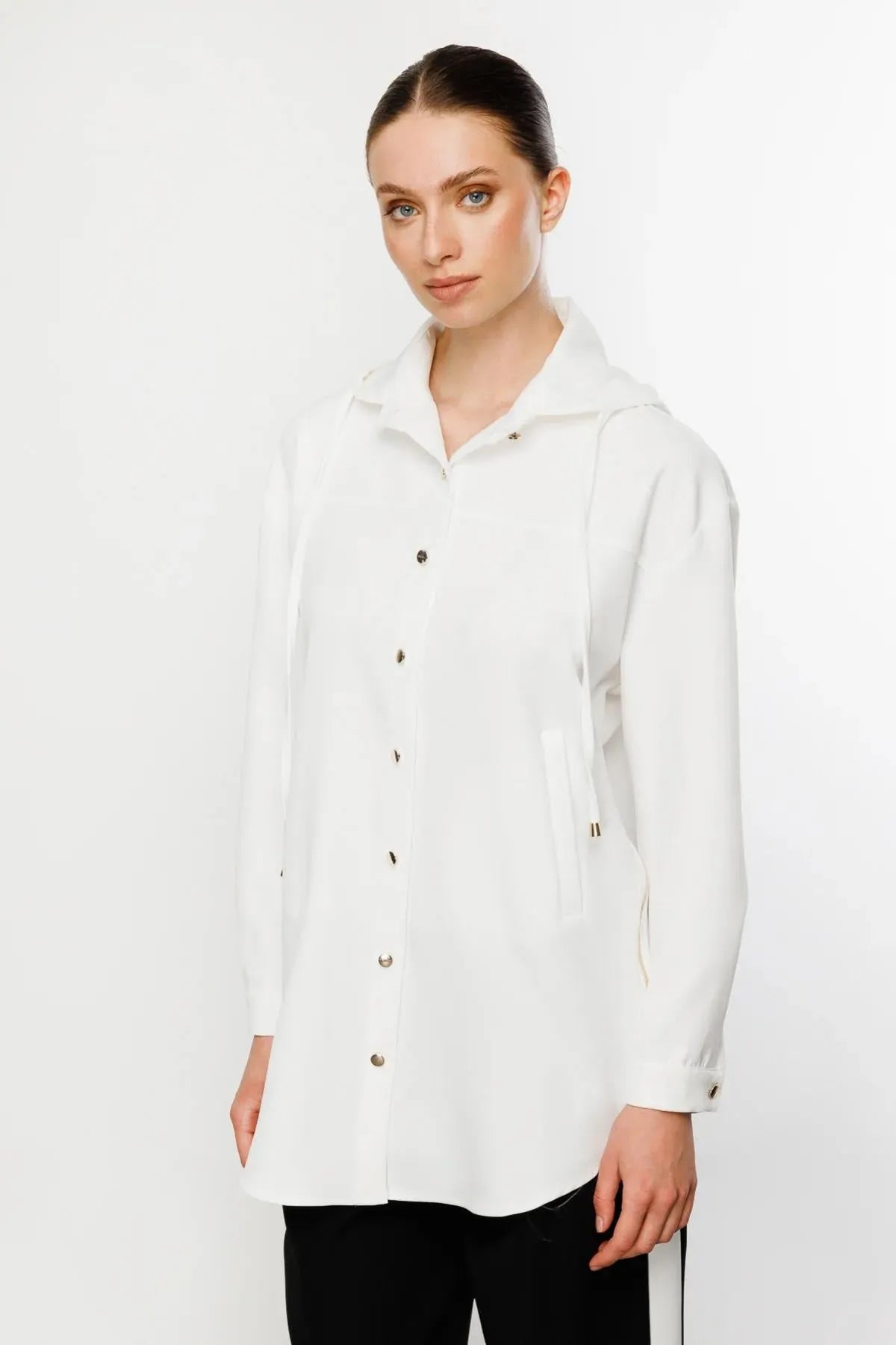 Hooded Pocket Trench Coat