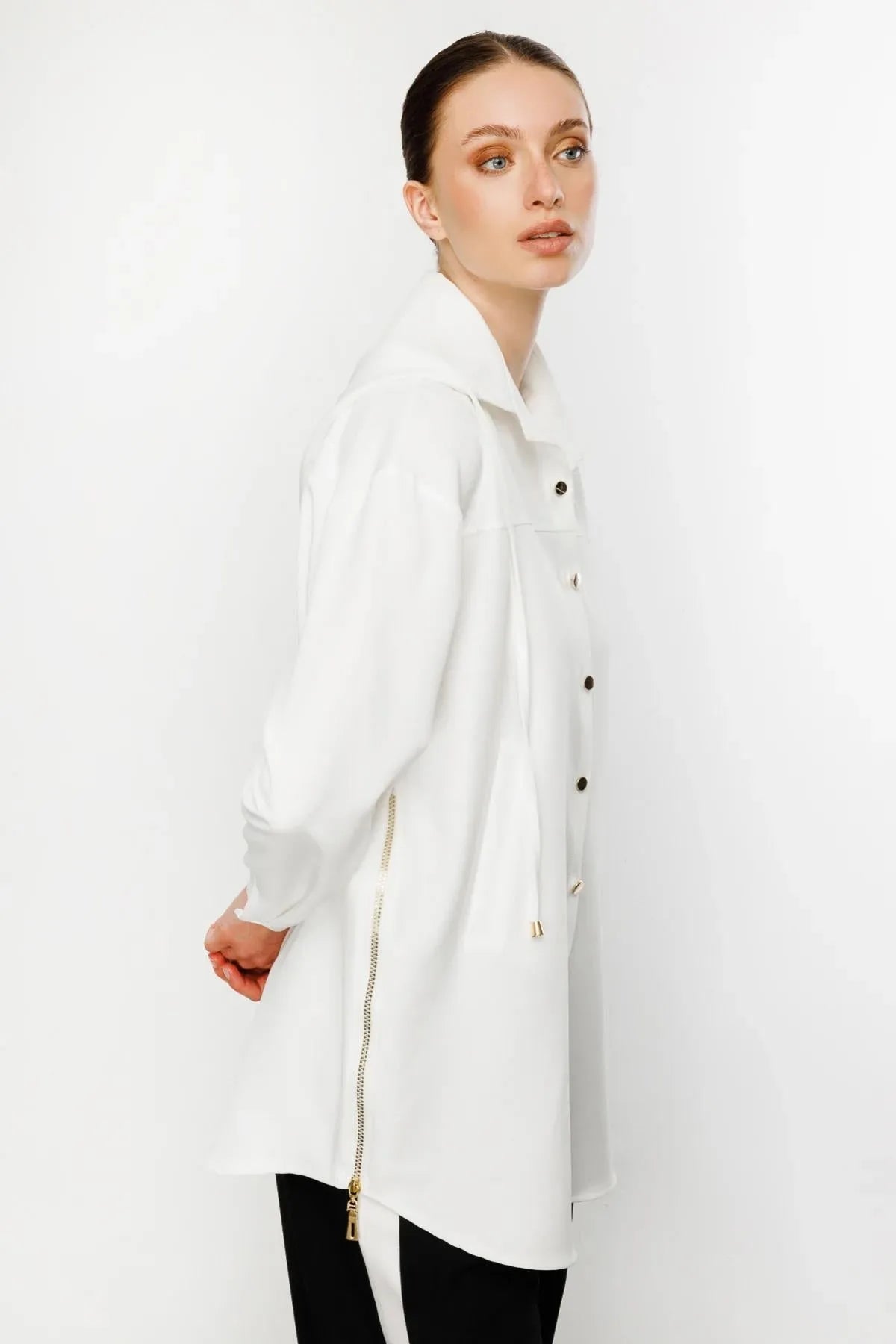 Hooded Pocket Trench Coat