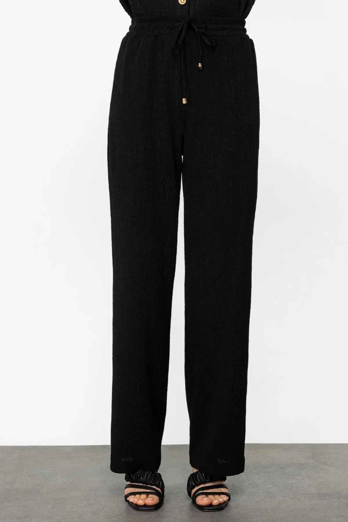 Self-Patterned Elastic Waist Trousers