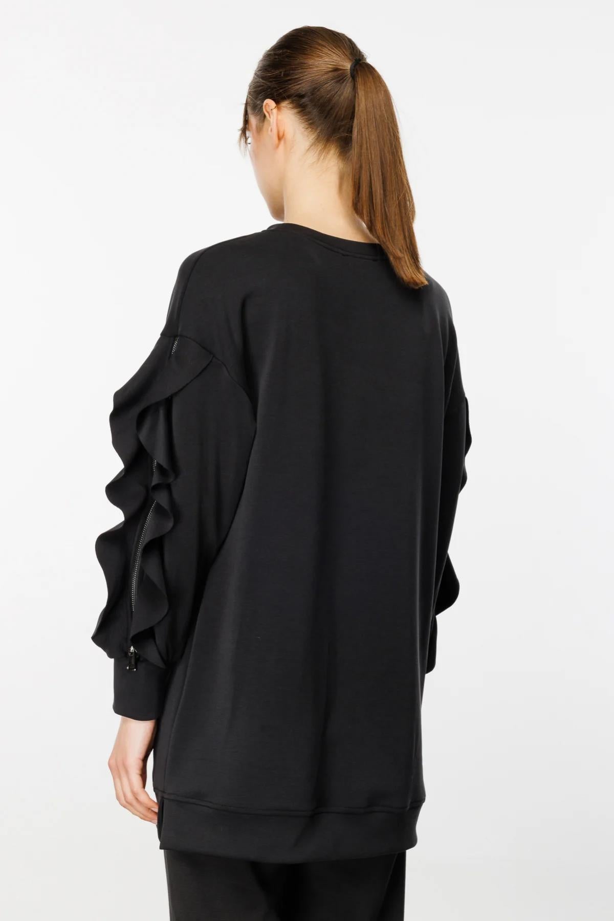 Long Tunic with Ruffled Sleeves