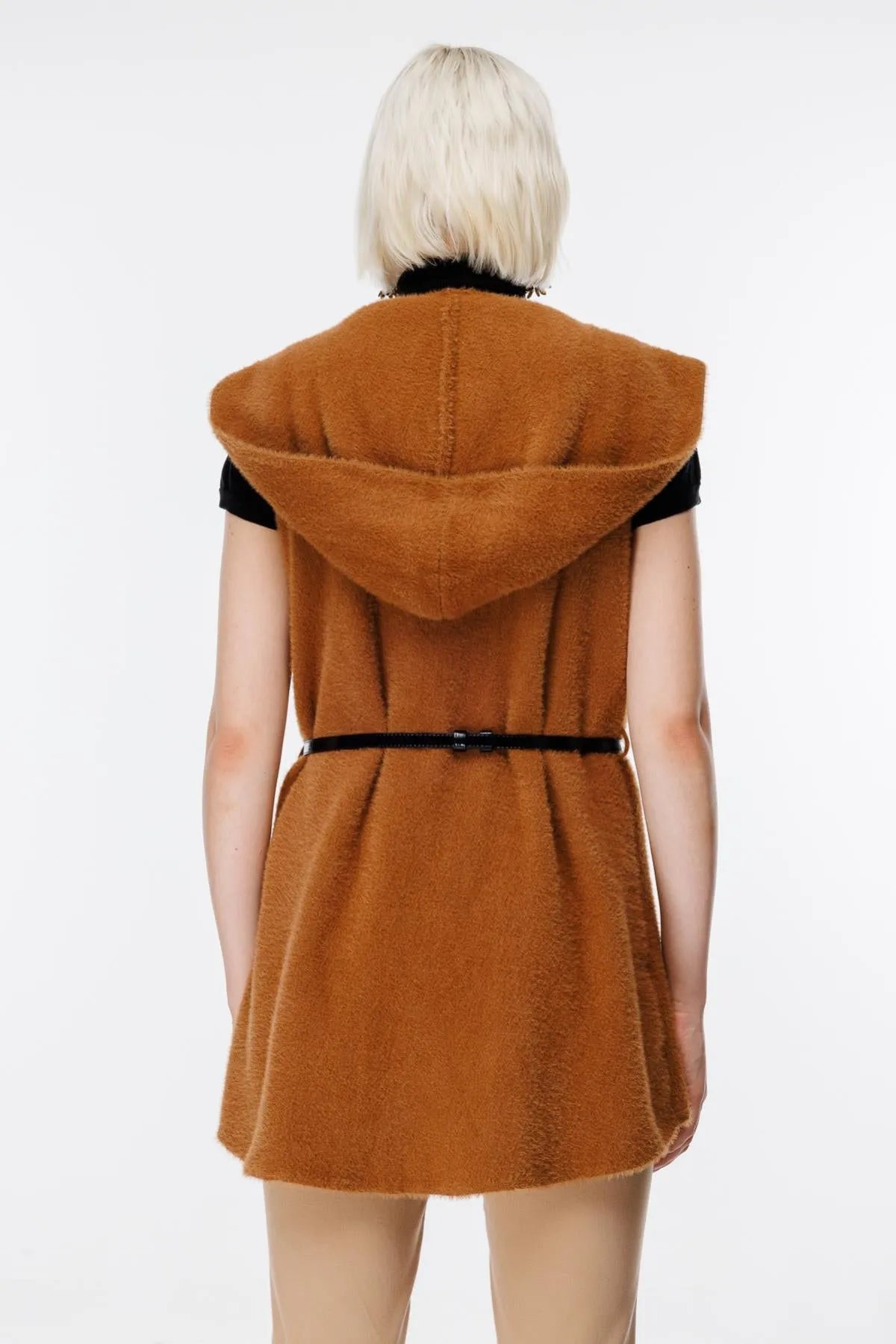 Hooded Waist Belted Vest