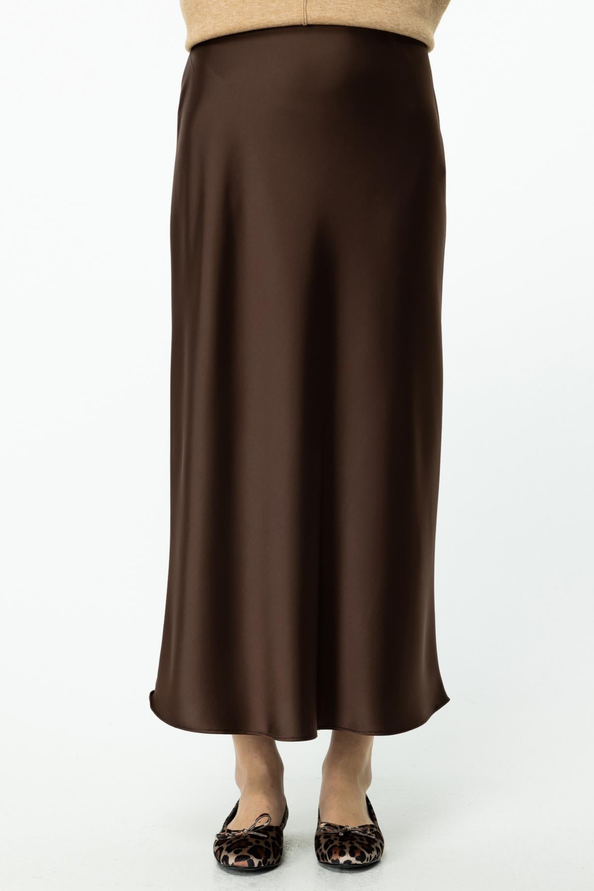 Maxi Length Satin Bell Skirt