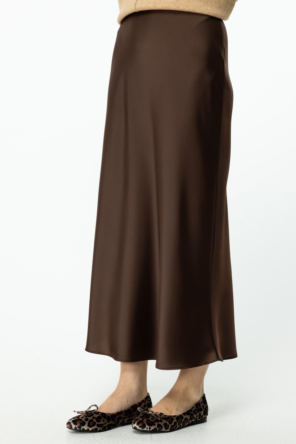 Maxi Length Satin Bell Skirt