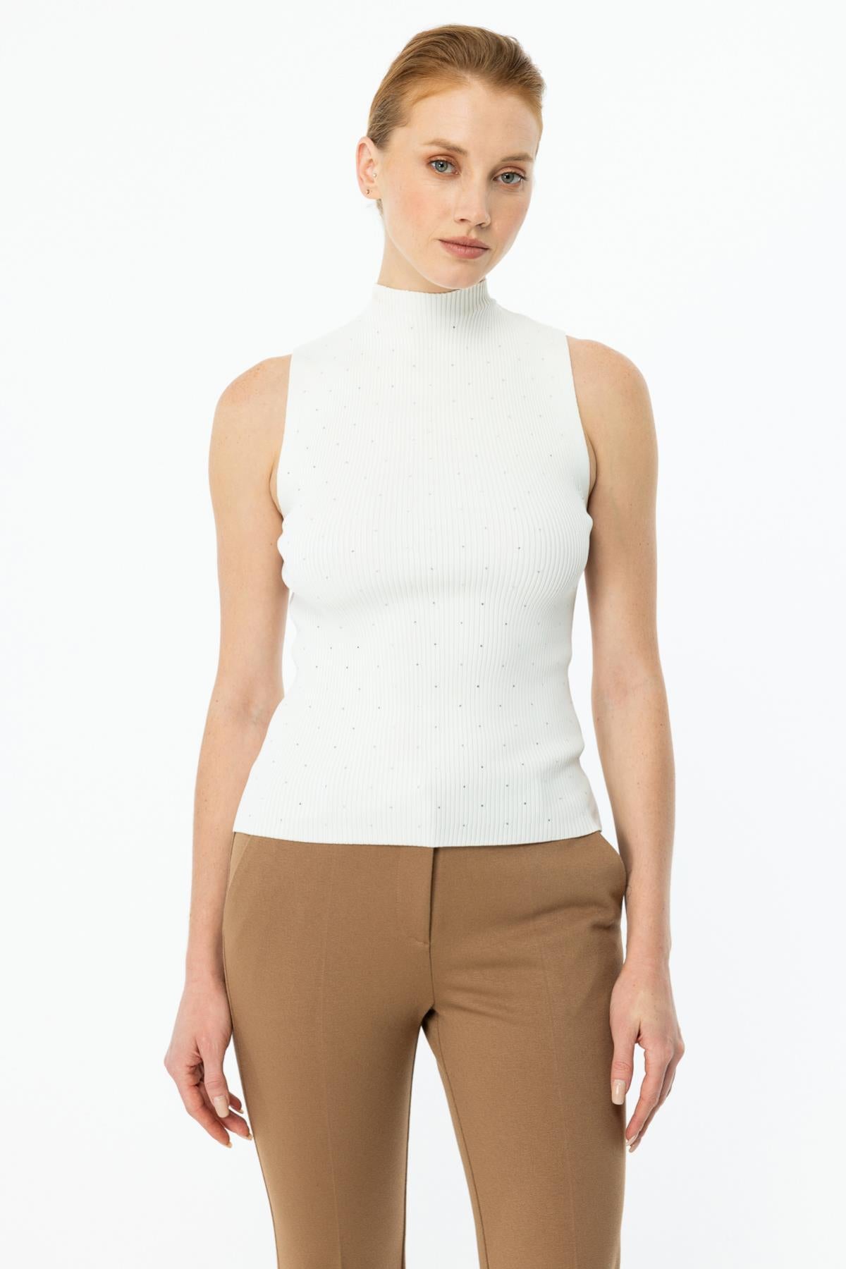 Halter Neck Stone Blouse